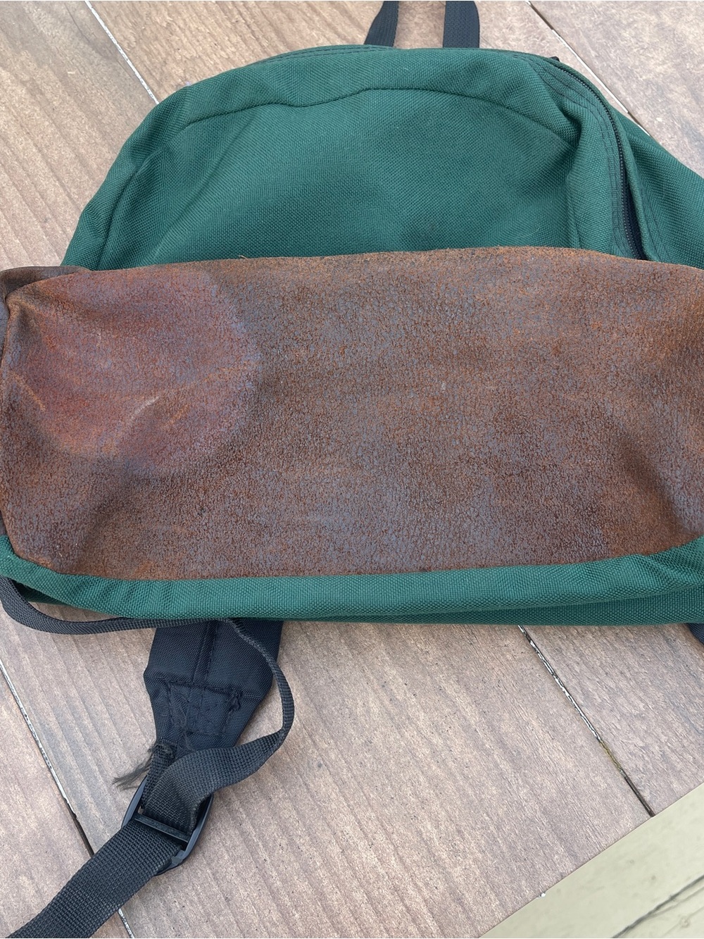 Vintage Jansport suede leather bottom backpack green classic school USA 90s - Picture 4 of 6